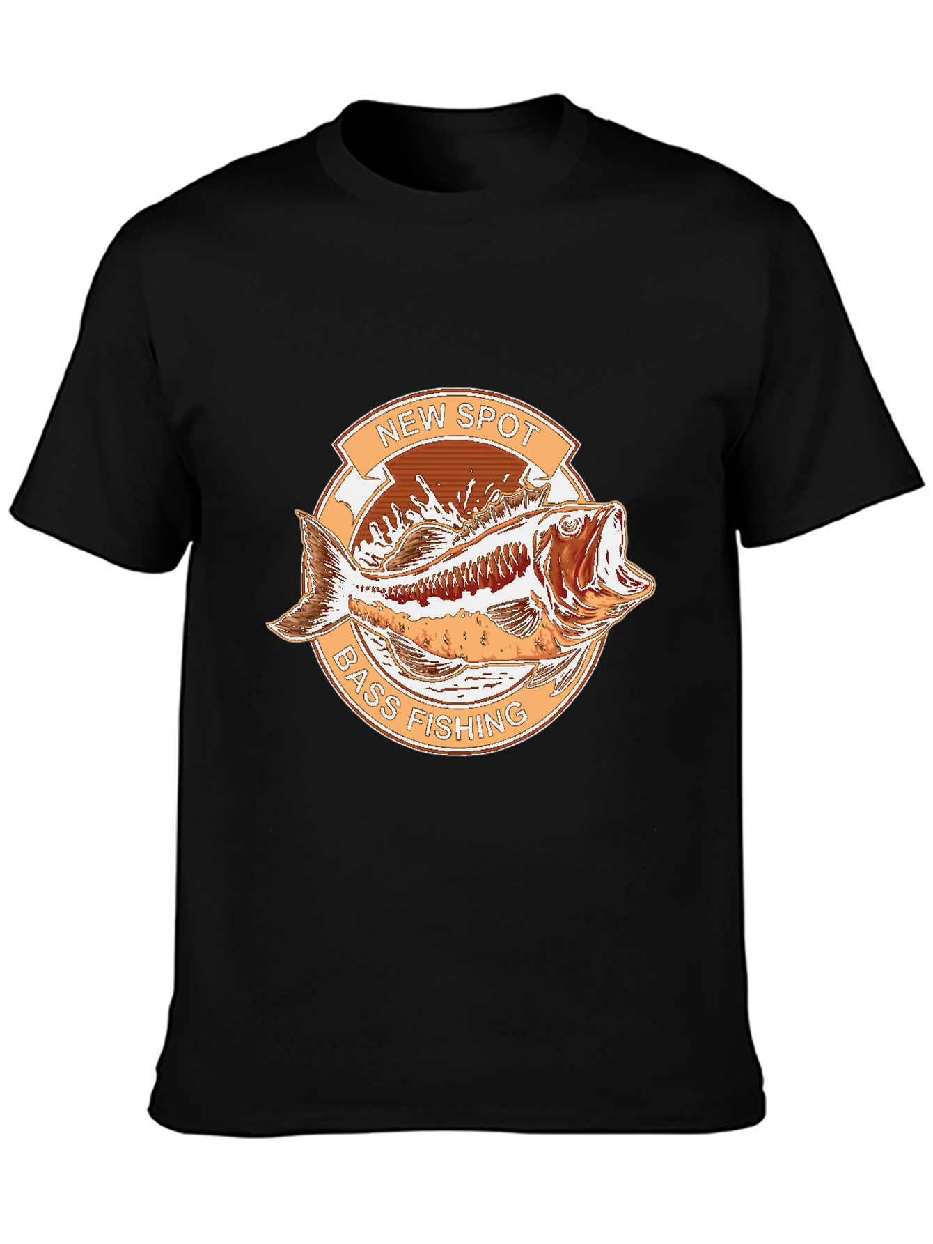 New Spot Bass Fishing Graphic T-Shirt