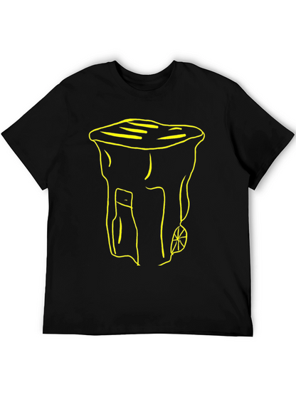Humorous T-Shirt with Yellow Rickshaw Graphic Print