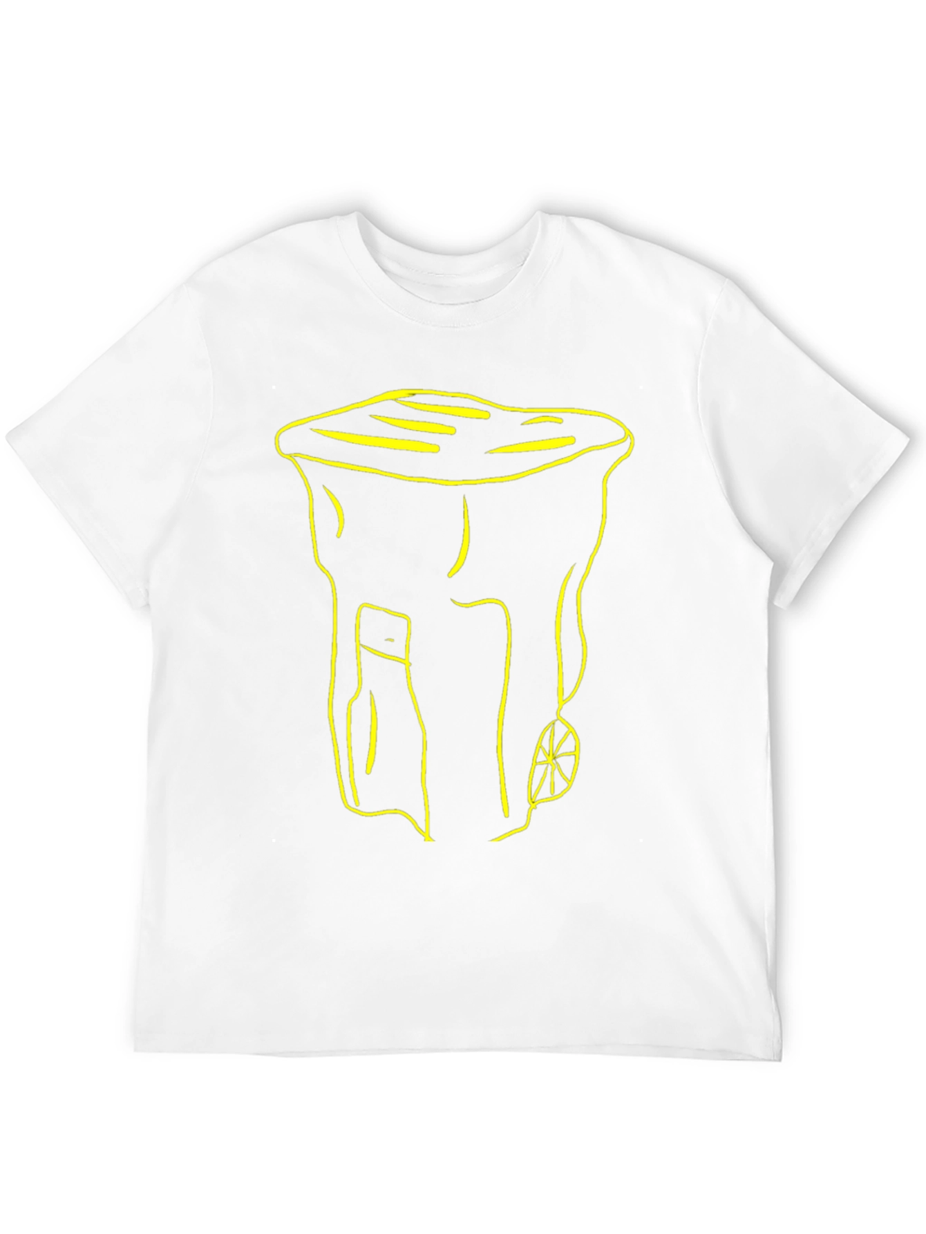 Humorous T-Shirt with Yellow Rickshaw Graphic Print