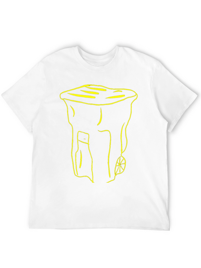 Humorous T-Shirt with Yellow Rickshaw Graphic Print