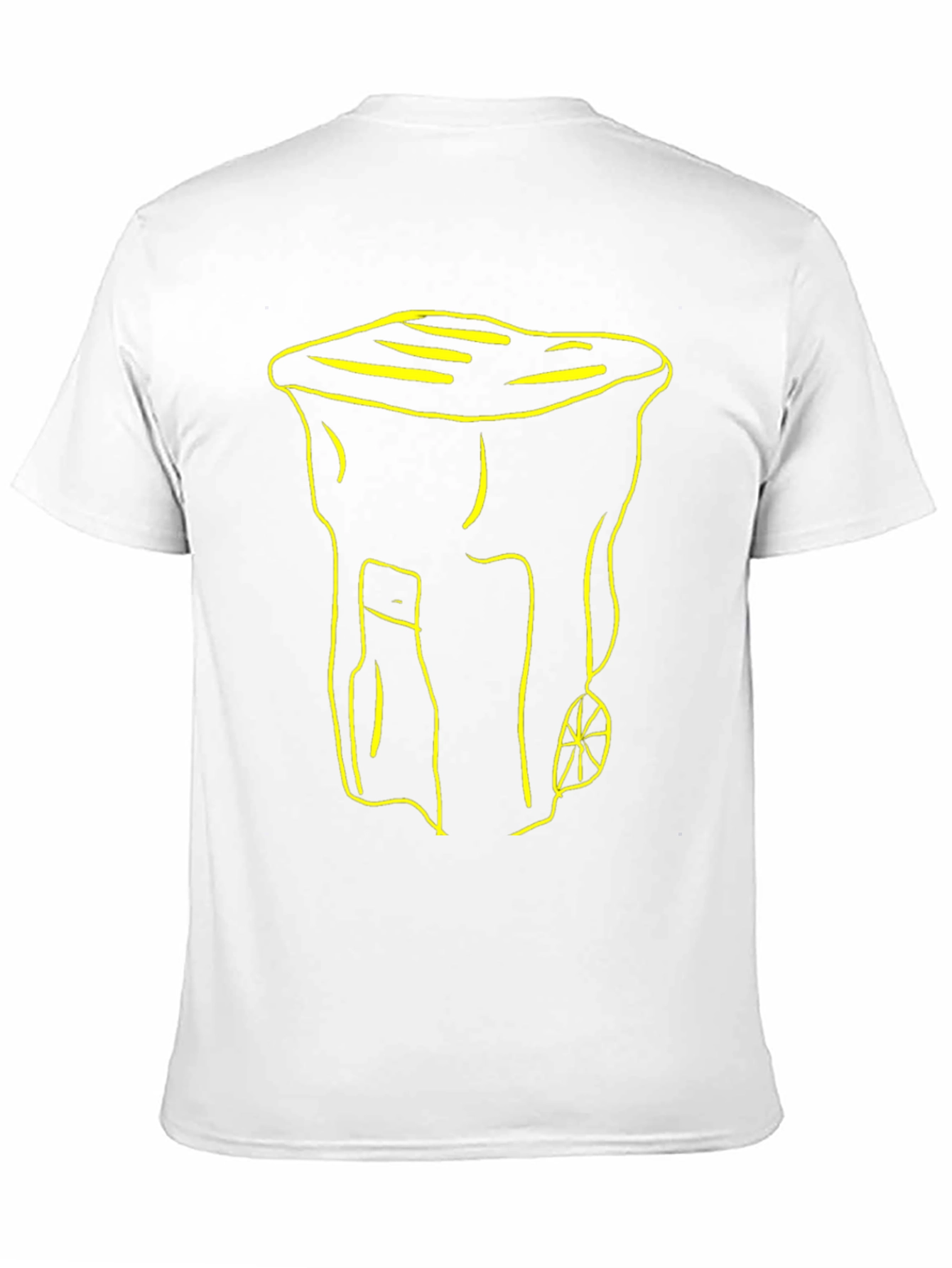 Humorous T-Shirt with Yellow Rickshaw Graphic Print