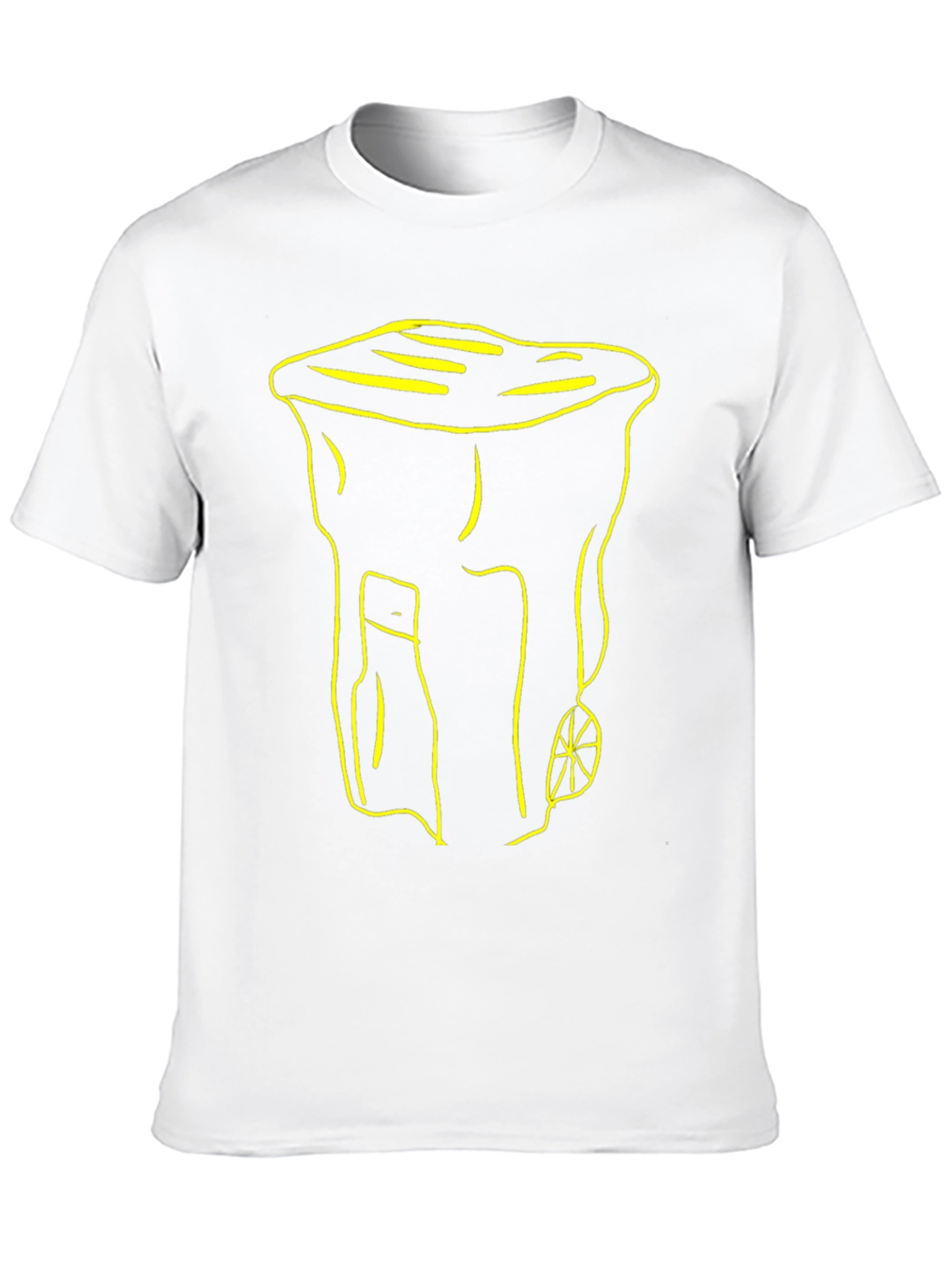 Humorous T-Shirt with Yellow Rickshaw Graphic Print