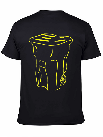 Humorous T-Shirt with Yellow Rickshaw Graphic Print