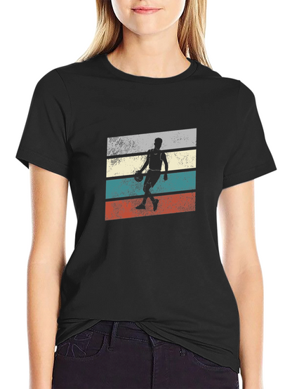 Retro Basketball Player Graphic T-Shirt