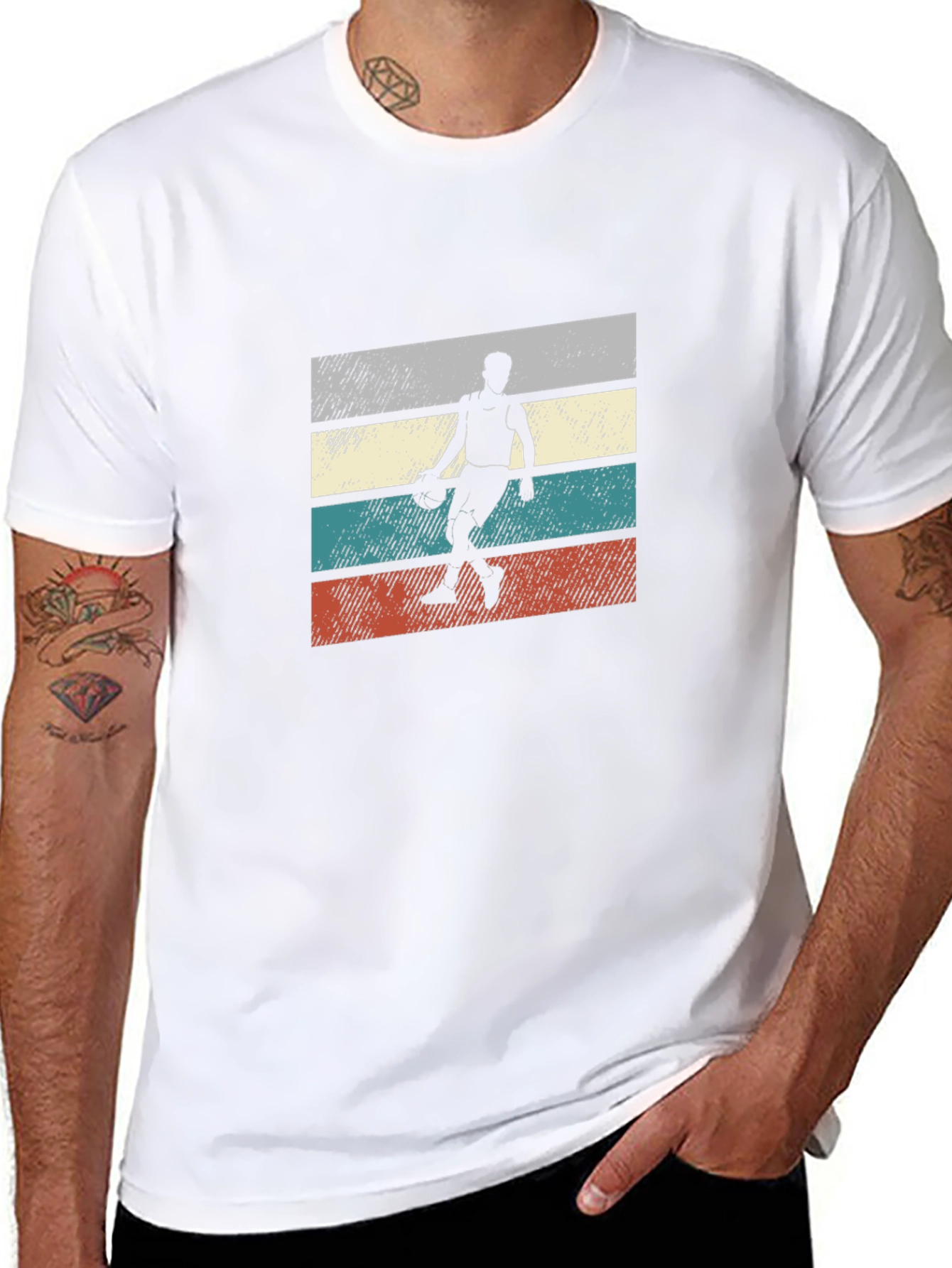 Retro Basketball Player Graphic T-Shirt