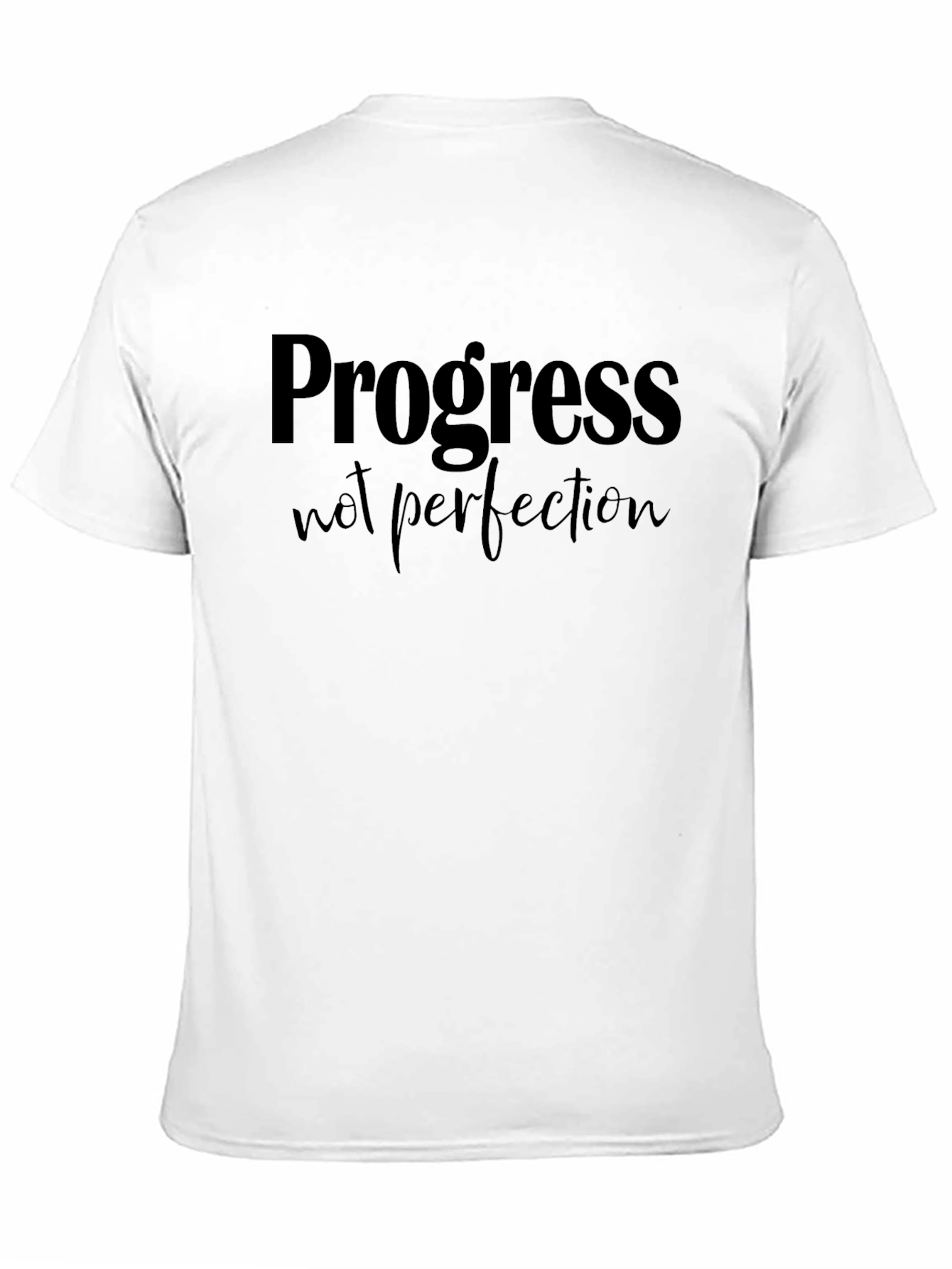 Progress Not Perfection Black Graphic Tee