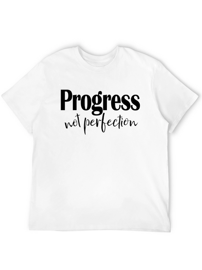 Progress Not Perfection Black Graphic Tee