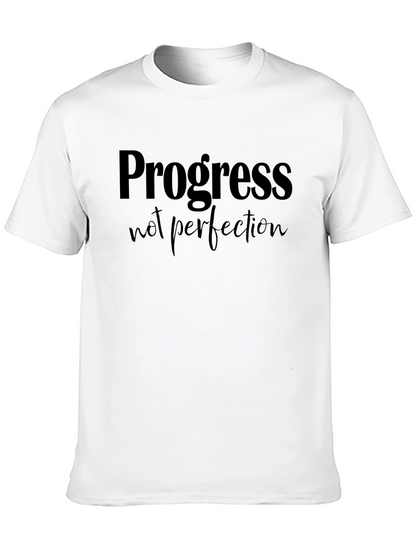 Progress Not Perfection Black Graphic Tee