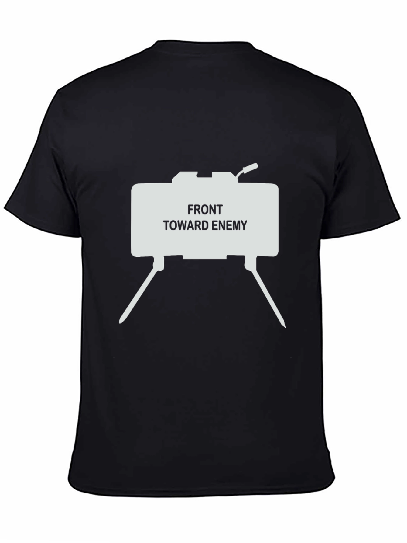 Front Toward Enemy Graphic Tee - Black Cotton T-Shirt