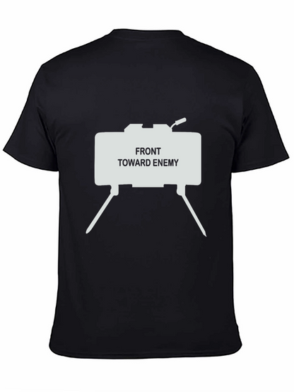 Front Toward Enemy Graphic Tee - Black Cotton T-Shirt