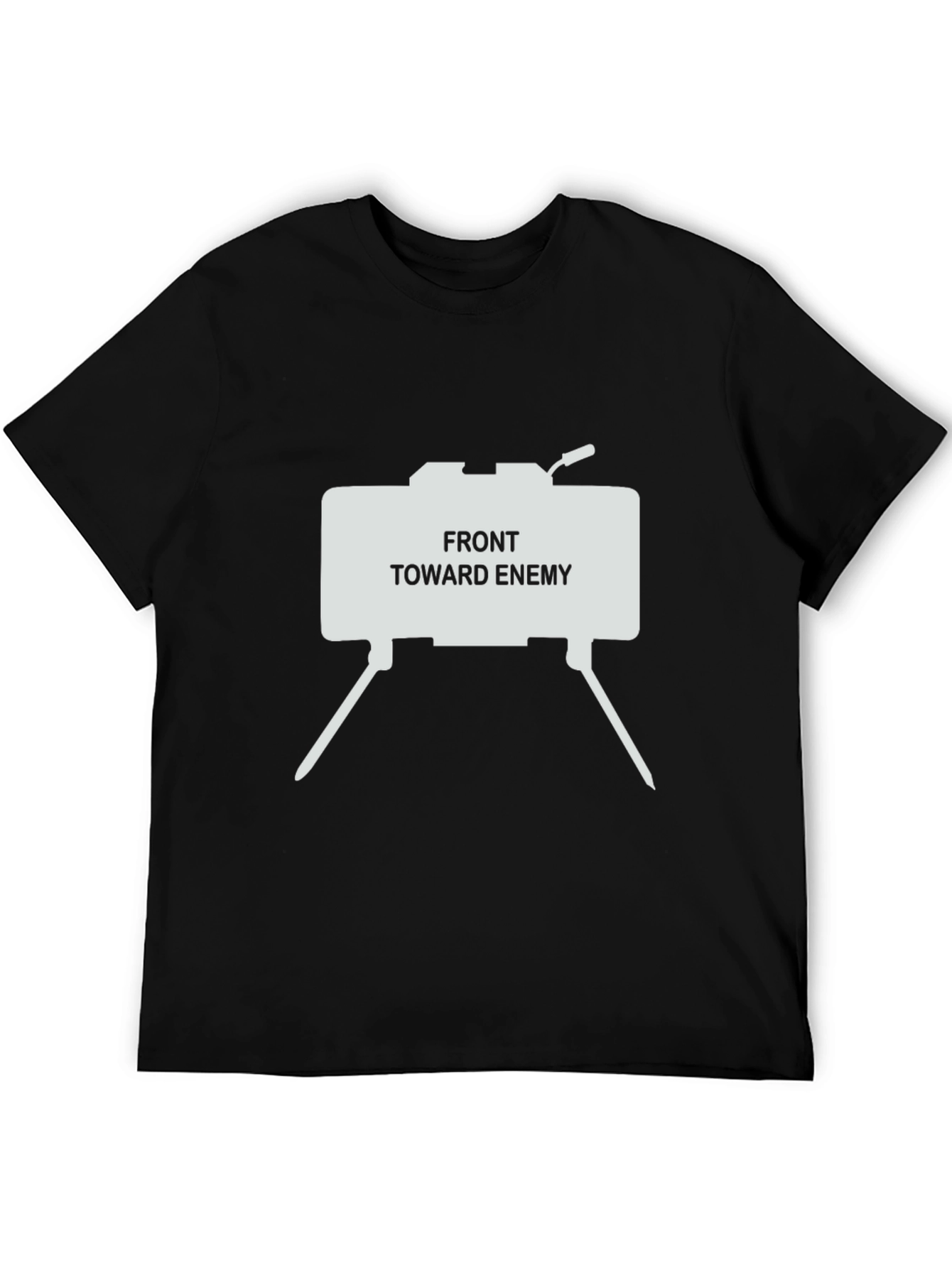 Front Toward Enemy Graphic Tee - Black Cotton T-Shirt