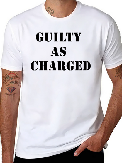 Guilty As Charged Graphic T-Shirt - Bold Statement Tee
