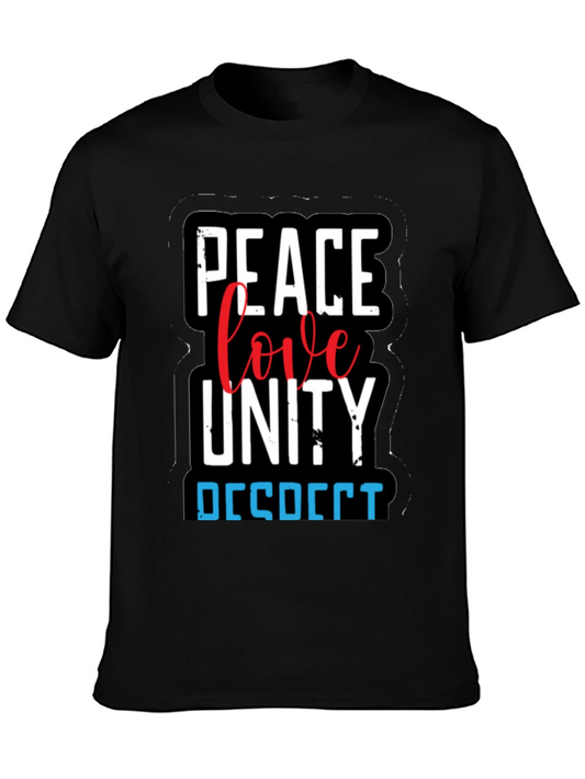 Peace Love Unity Respect Graphic T-Shirt