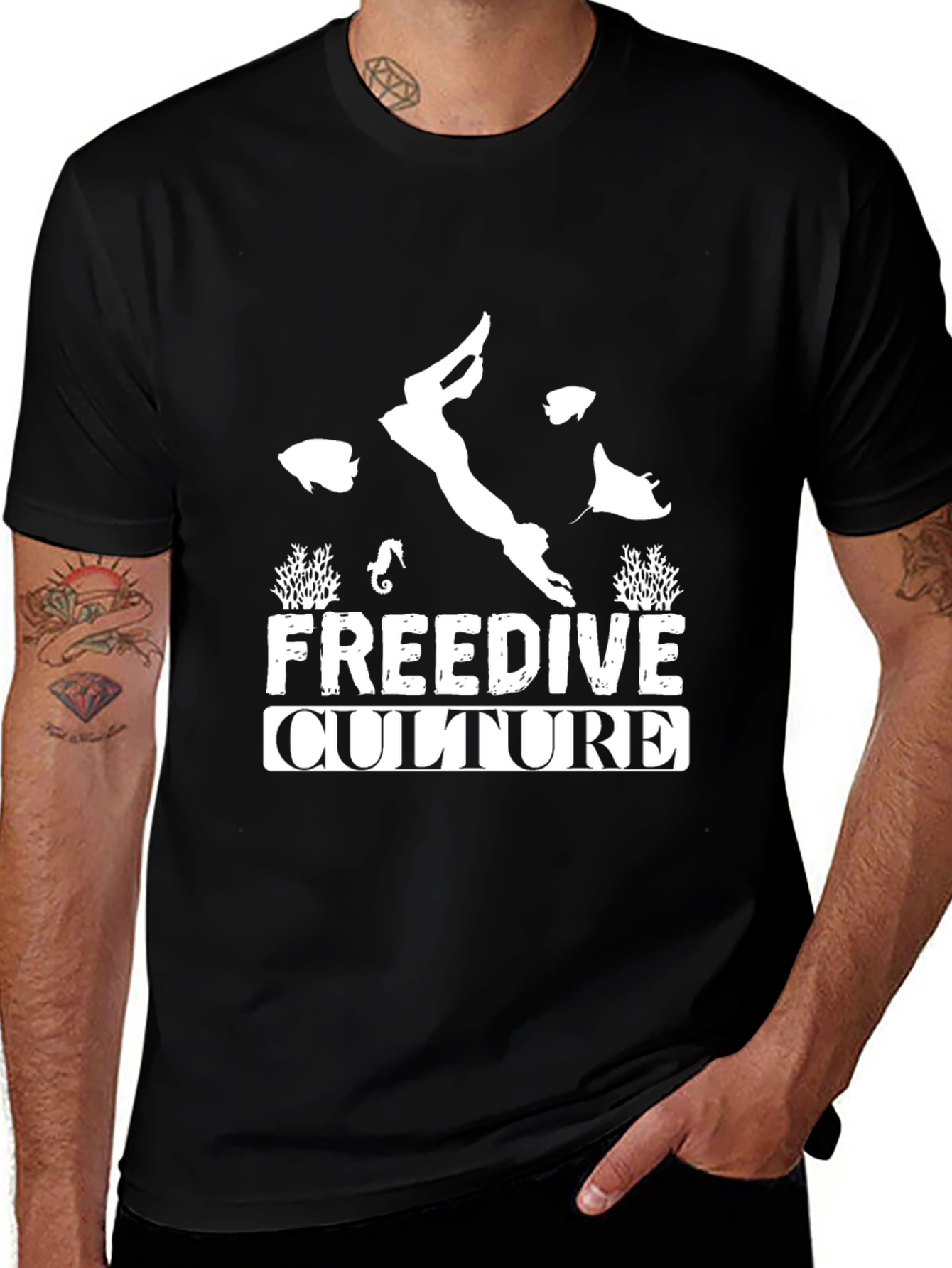 Freedive Culture Black T-Shirt