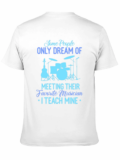 Musician Teacher Graphic Tee - Black Cotton T-Shirt