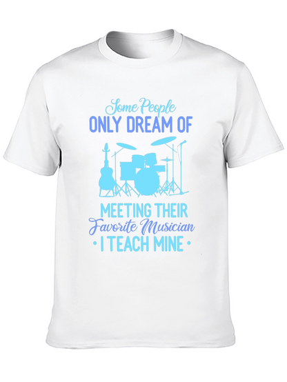 Musician Teacher Graphic Tee - Black Cotton T-Shirt
