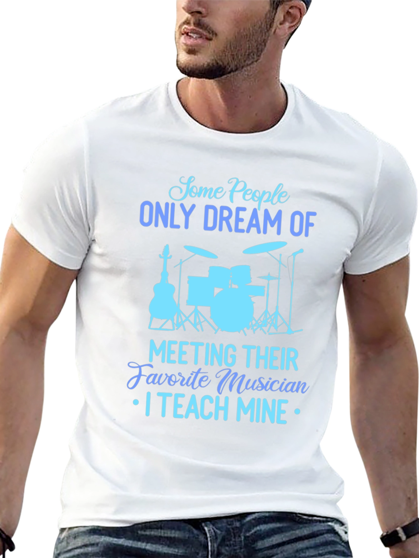 Musician Teacher Graphic Tee - Black Cotton T-Shirt