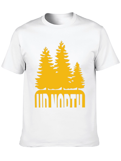 Up North Trees Graphic T-Shirt - Black