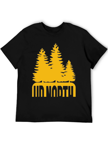 Up North Trees Graphic T-Shirt - Black