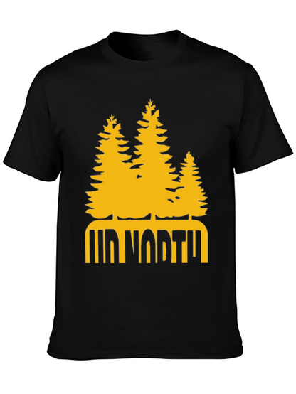 Up North Trees Graphic T-Shirt - Black
