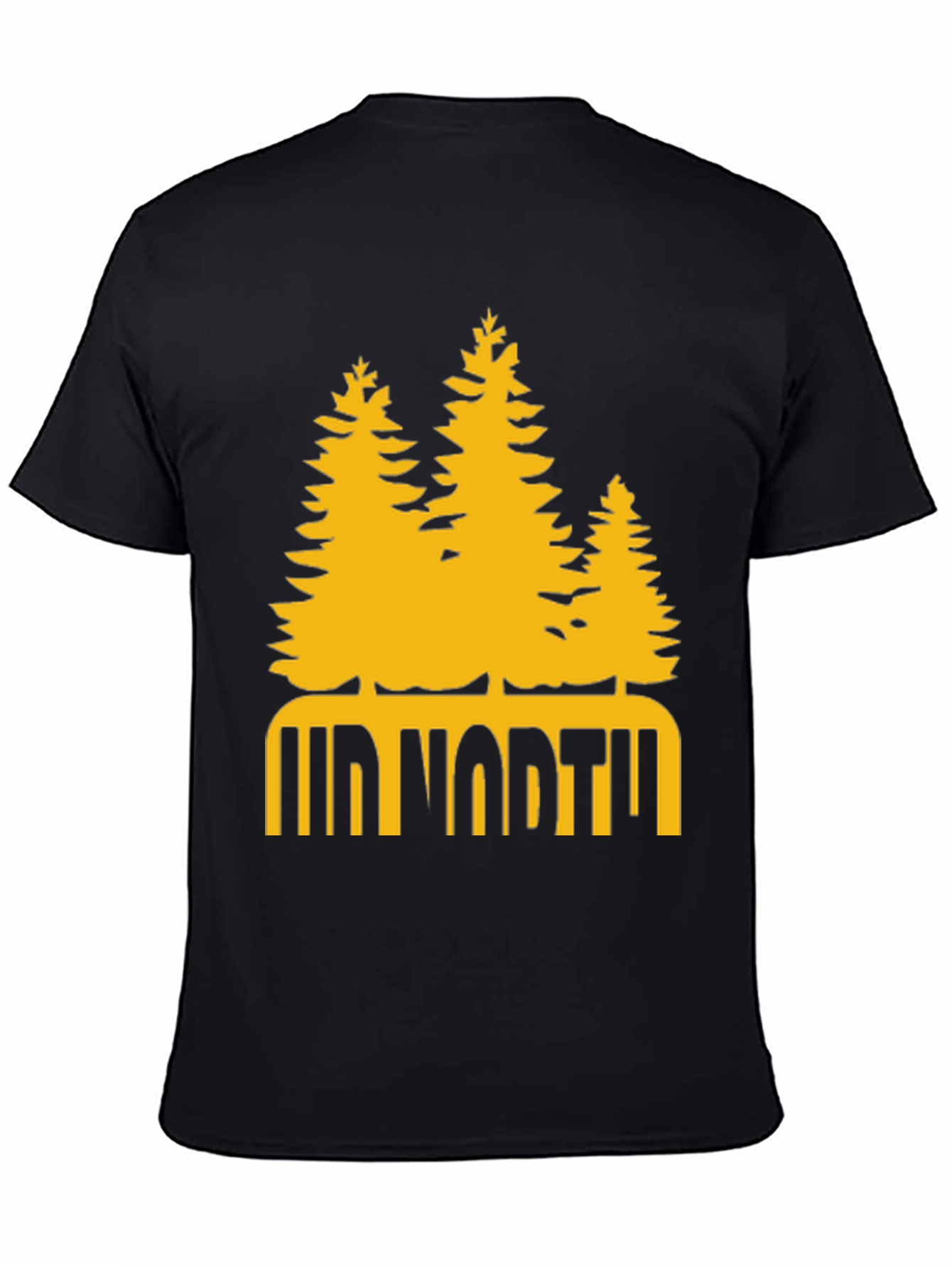 Up North Trees Graphic T-Shirt - Black