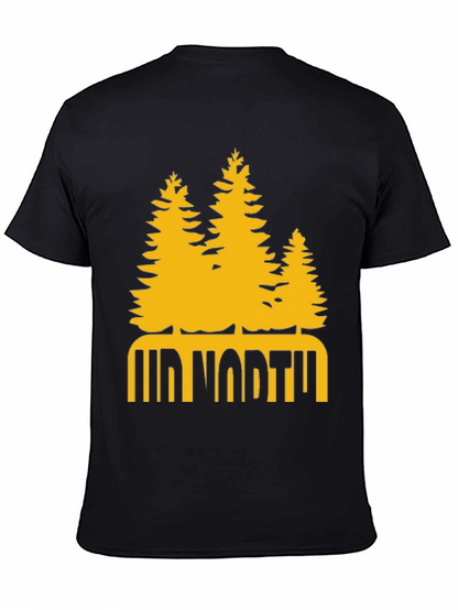 Up North Trees Graphic T-Shirt - Black