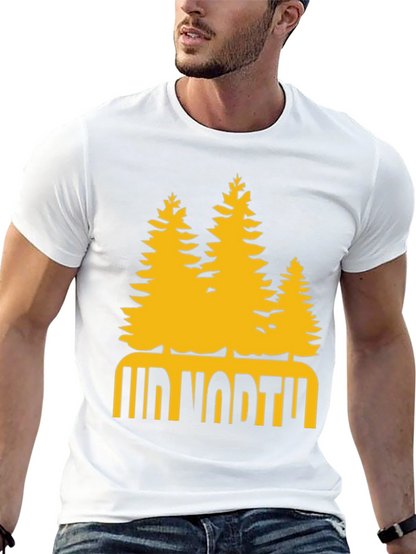 Up North Trees Graphic T-Shirt - Black