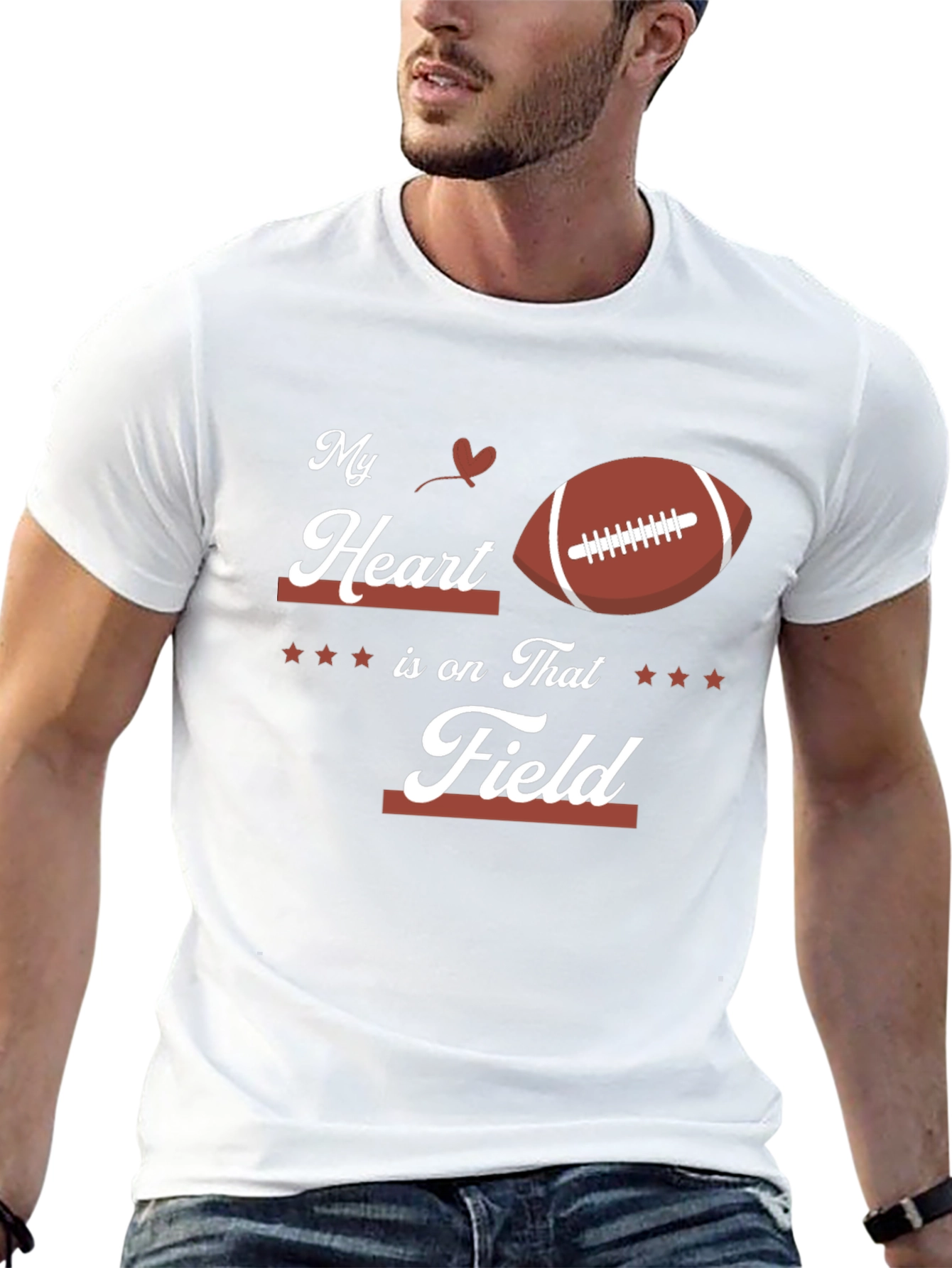 My Heart is on That Field Football T-Shirt