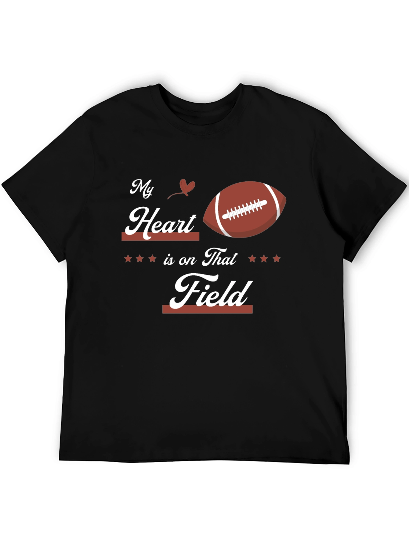 My Heart is on That Field Football T-Shirt