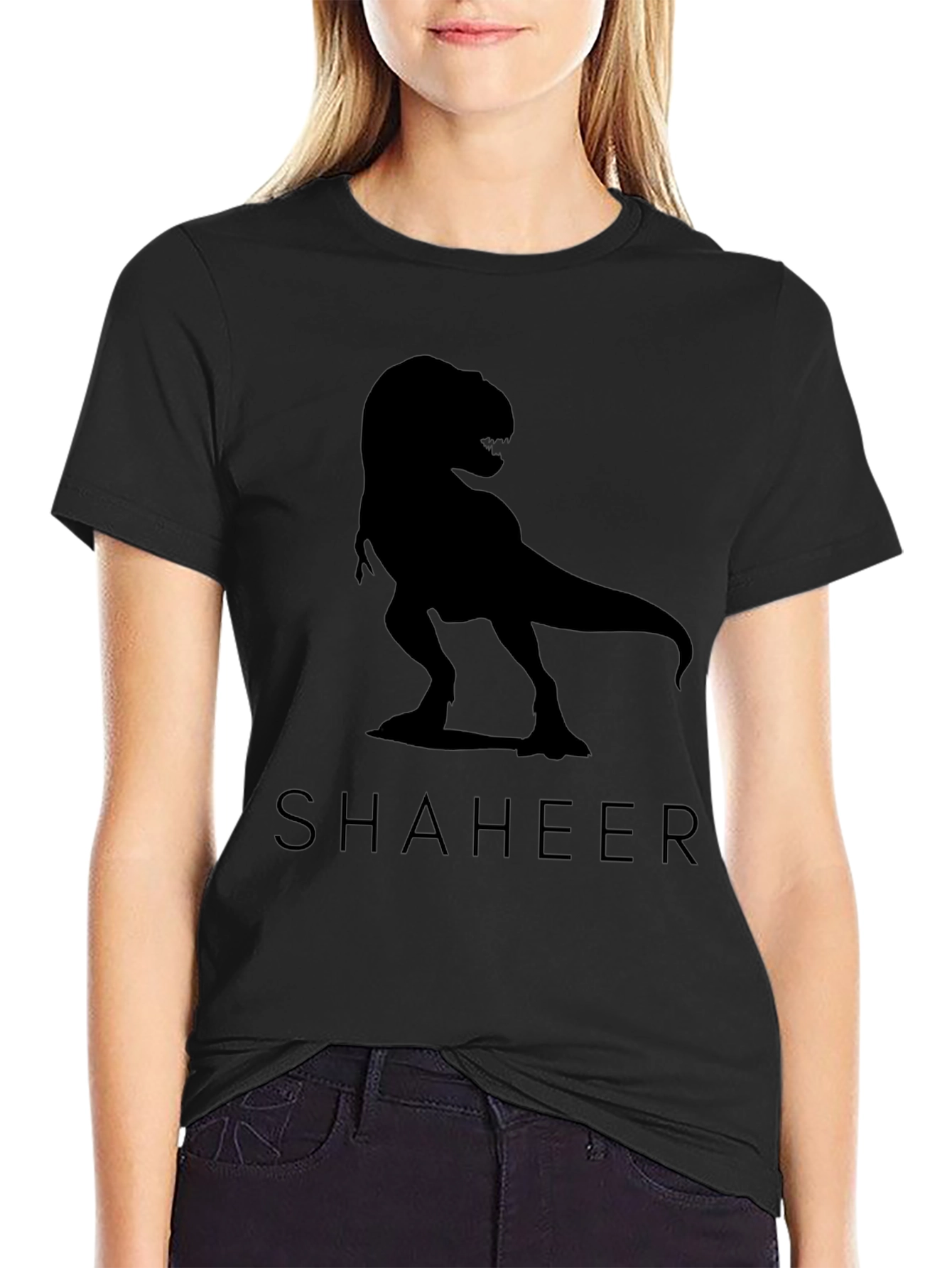 Black T-Rex Graphic Tee - SHAHEER