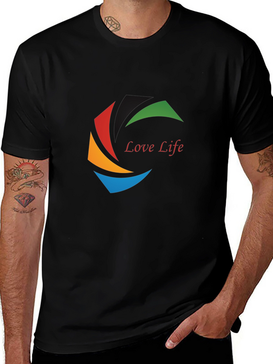 Love Life Colorful Graphic T-Shirt - Casual Wear