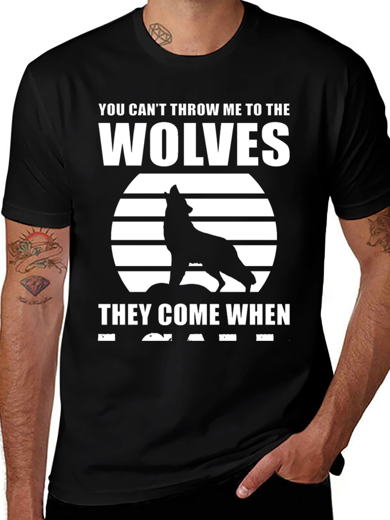 Wolf Pack T-Shirt - Black Graphic Tee