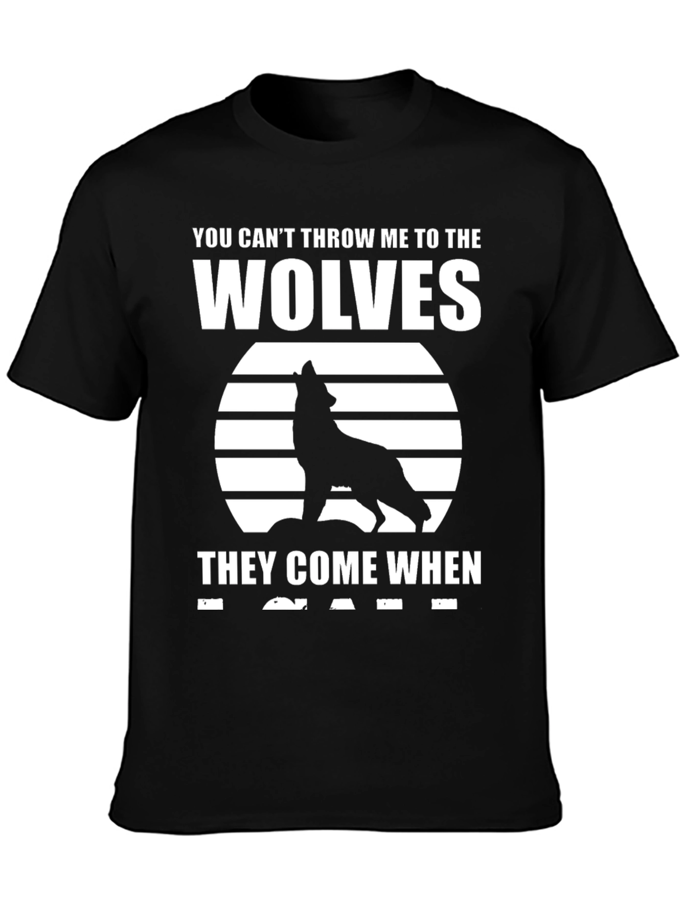 Wolf Pack T-Shirt - Black Graphic Tee
