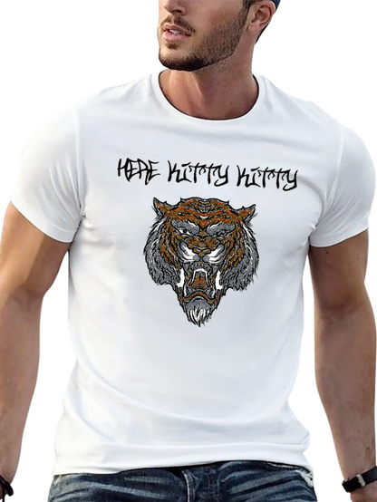 Tiger Graphic Print Black T-Shirt