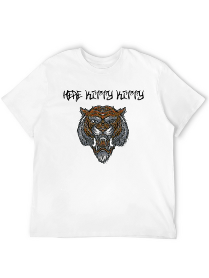 Tiger Graphic Print Black T-Shirt
