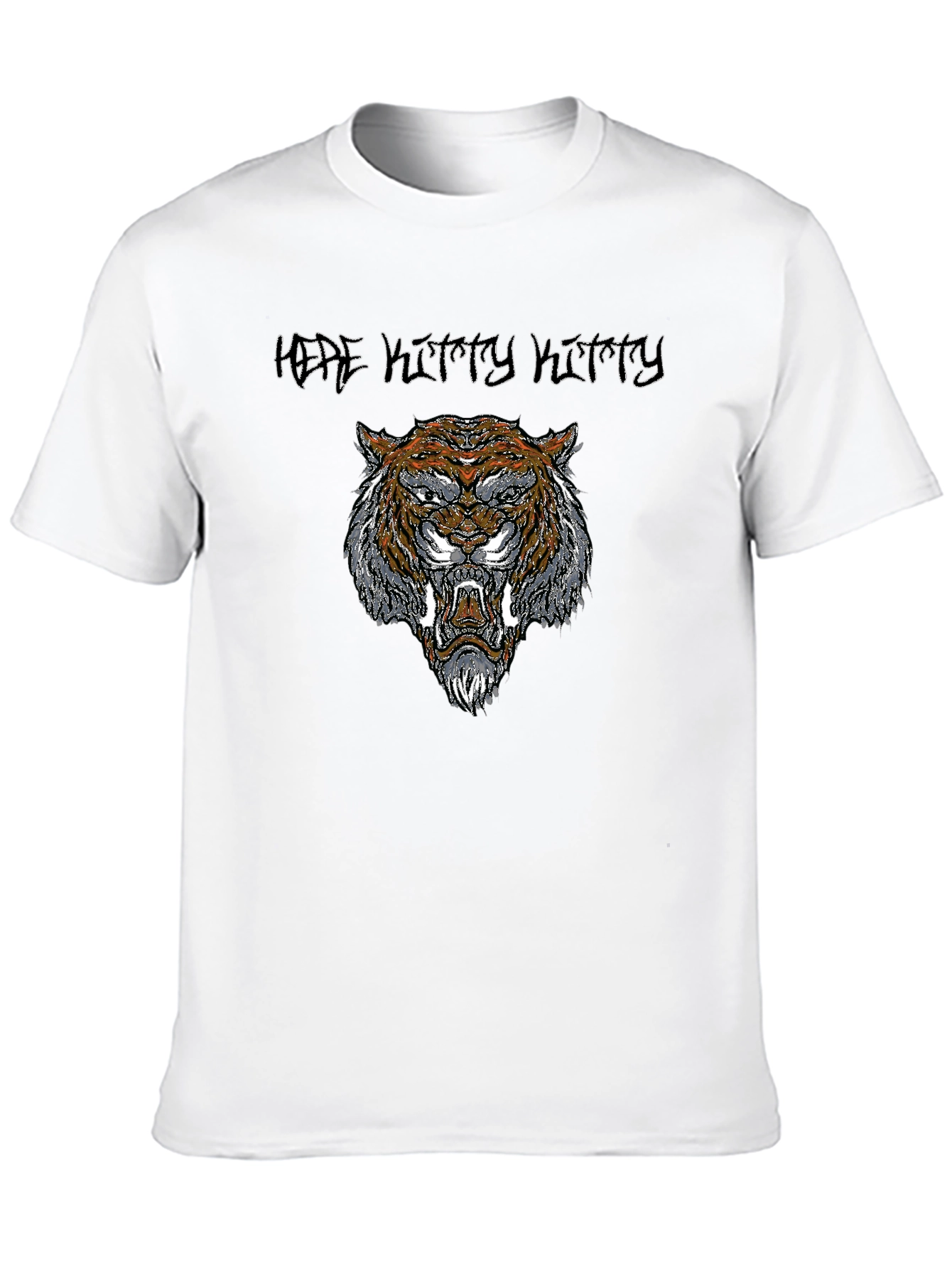 Tiger Graphic Print Black T-Shirt