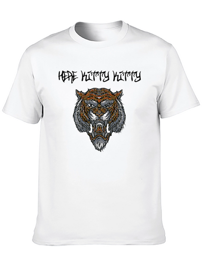 Tiger Graphic Print Black T-Shirt