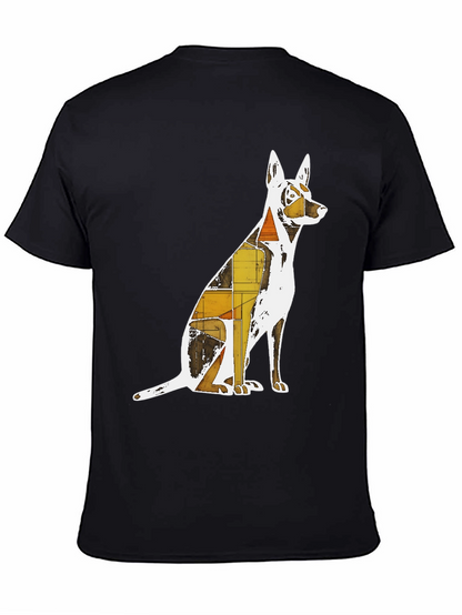 Abstract Dog Graphic T-Shirt - Stylish Unisex Tee