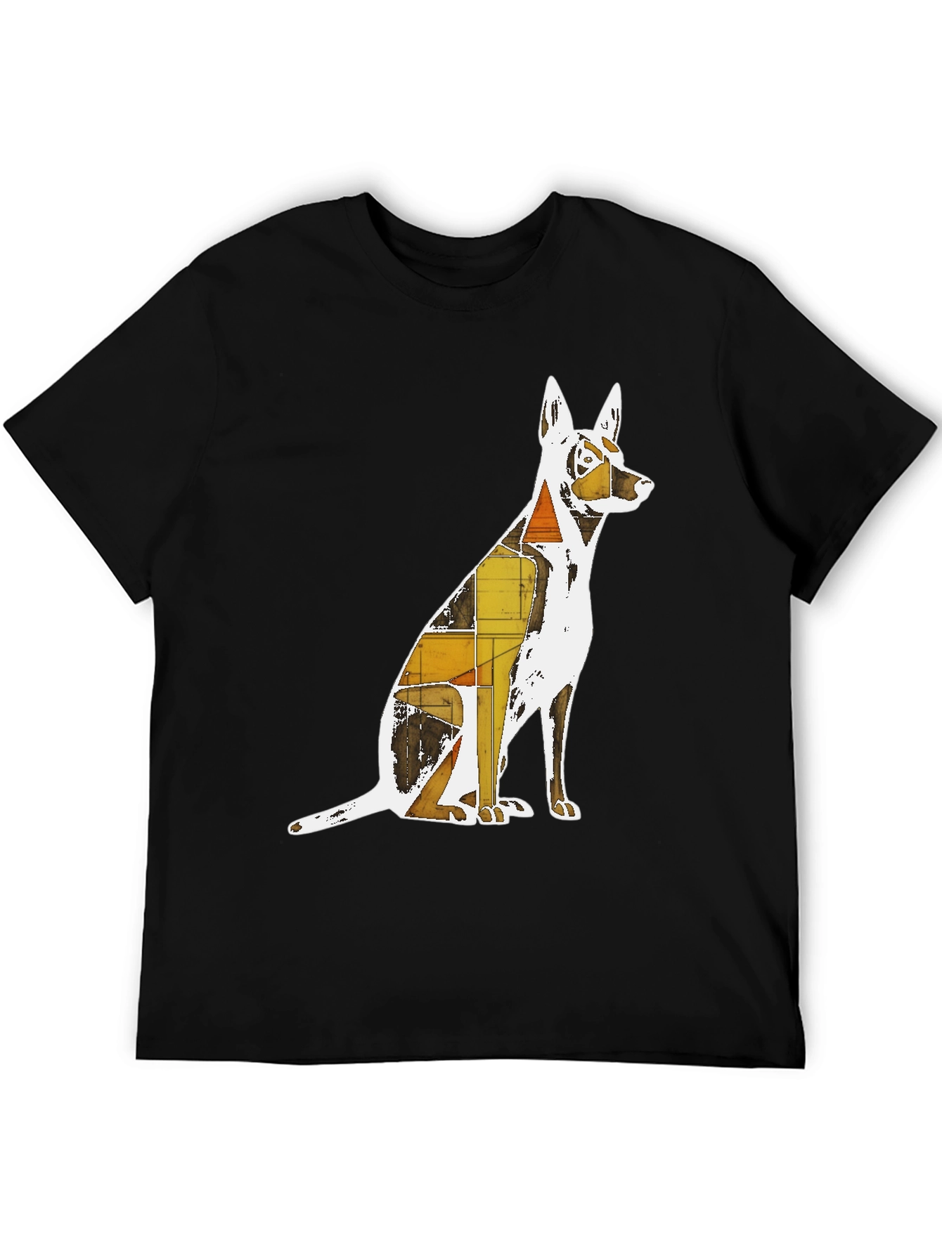 Abstract Dog Graphic T-Shirt - Stylish Unisex Tee