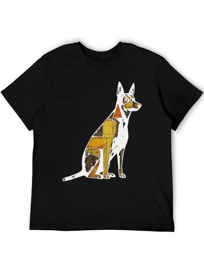 Abstract Dog Graphic T-Shirt - Stylish Unisex Tee