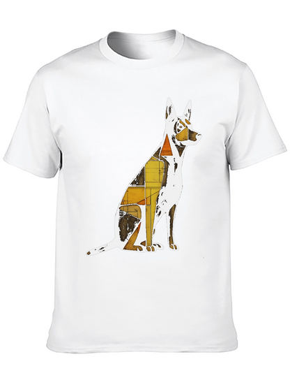Abstract Dog Graphic T-Shirt - Stylish Unisex Tee