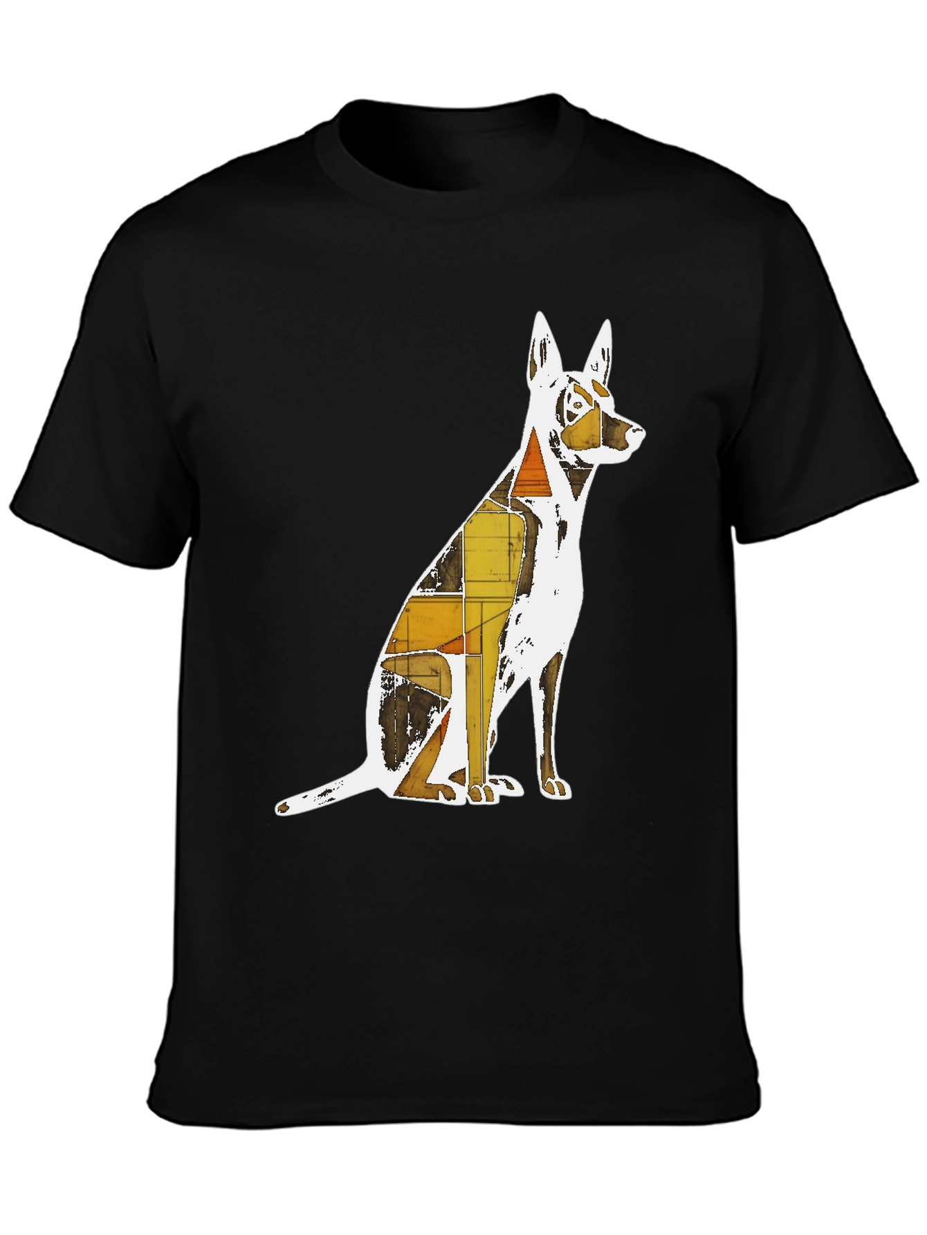 Abstract Dog Graphic T-Shirt - Stylish Unisex Tee
