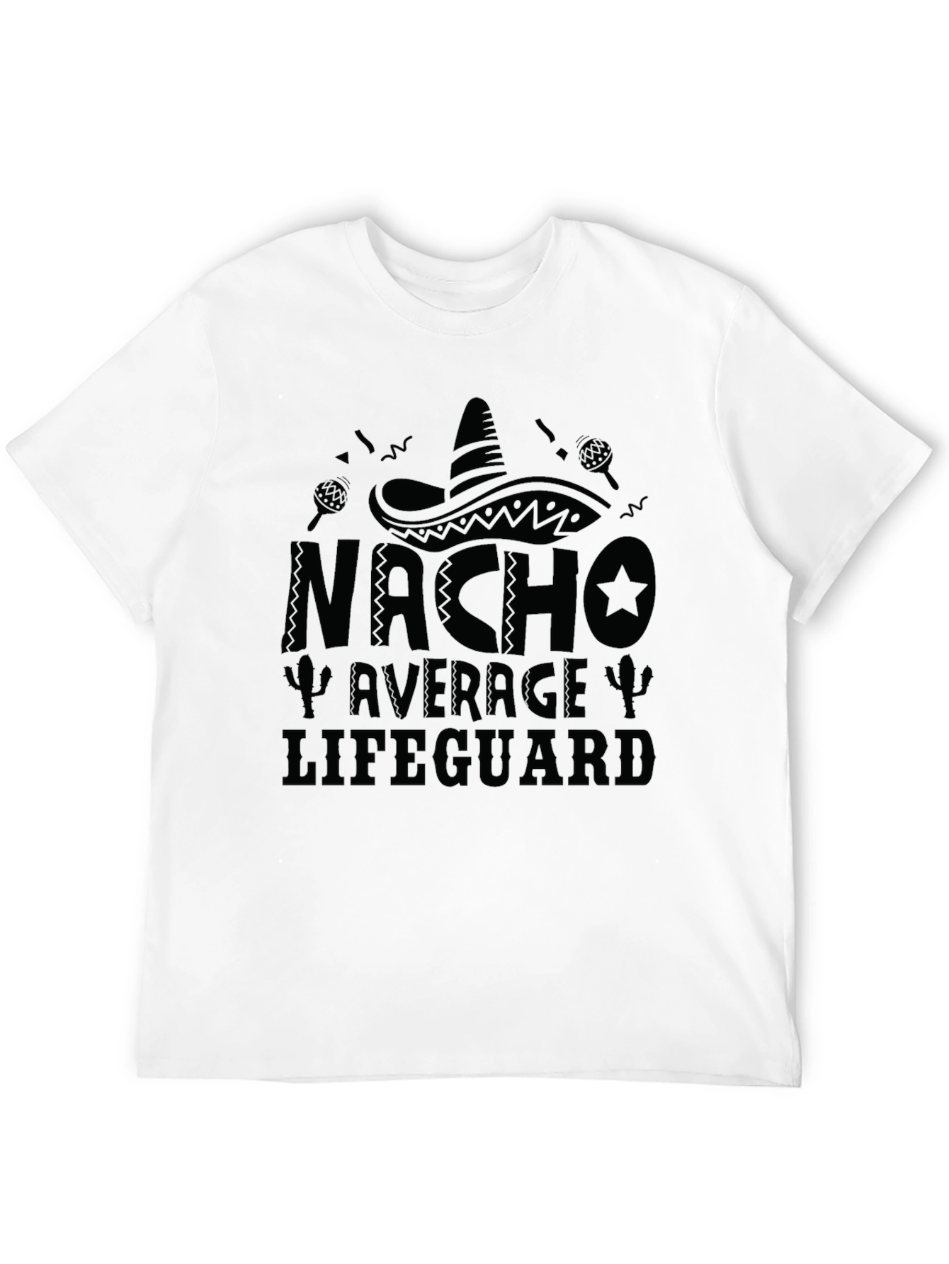 Nacho Average Lifeguard Black Graphic Tee