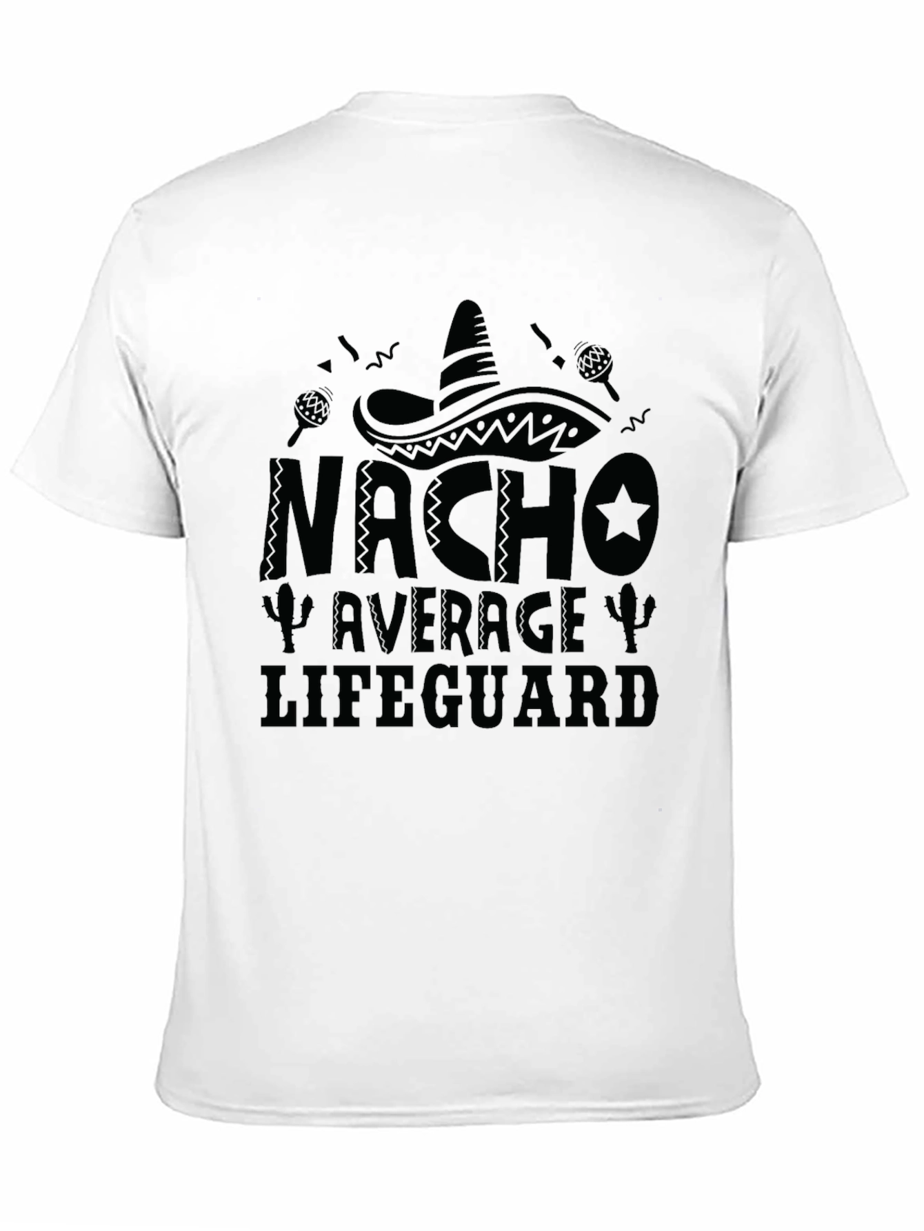 Nacho Average Lifeguard Black Graphic Tee