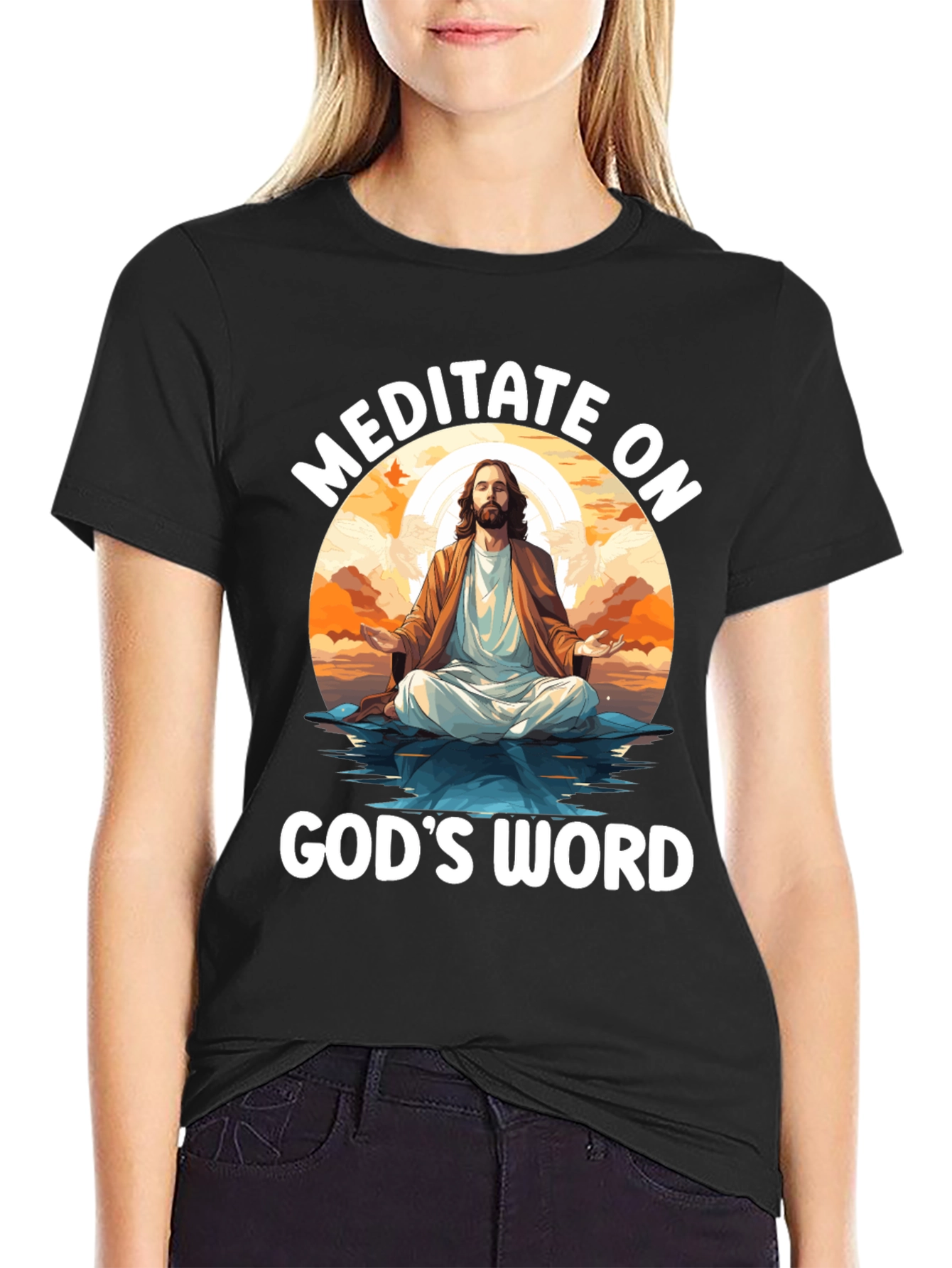 Meditate on Gods Word Black T-Shirt