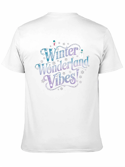 Winter Wonderland Vibes Black T-Shirt