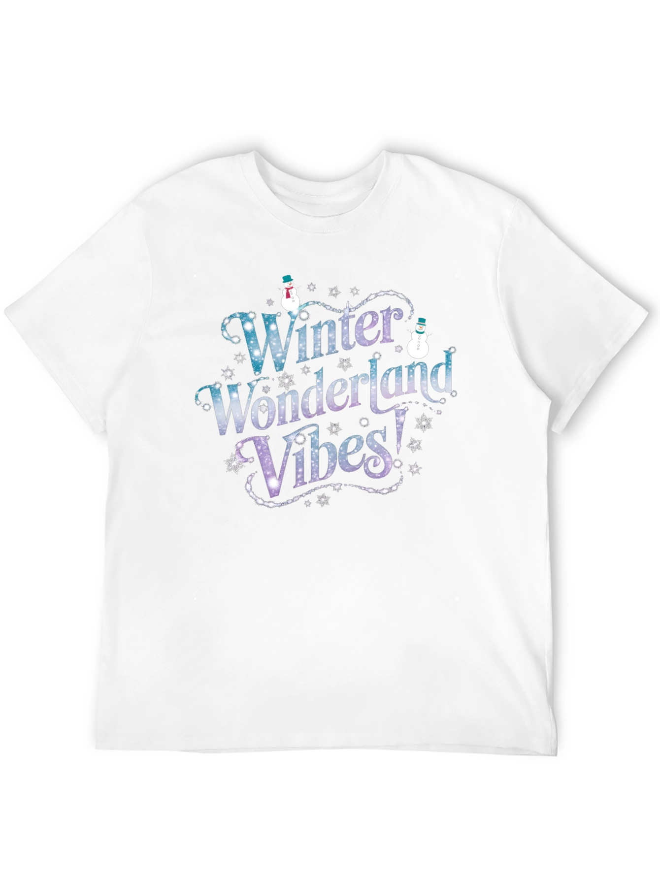 Winter Wonderland Vibes Black T-Shirt