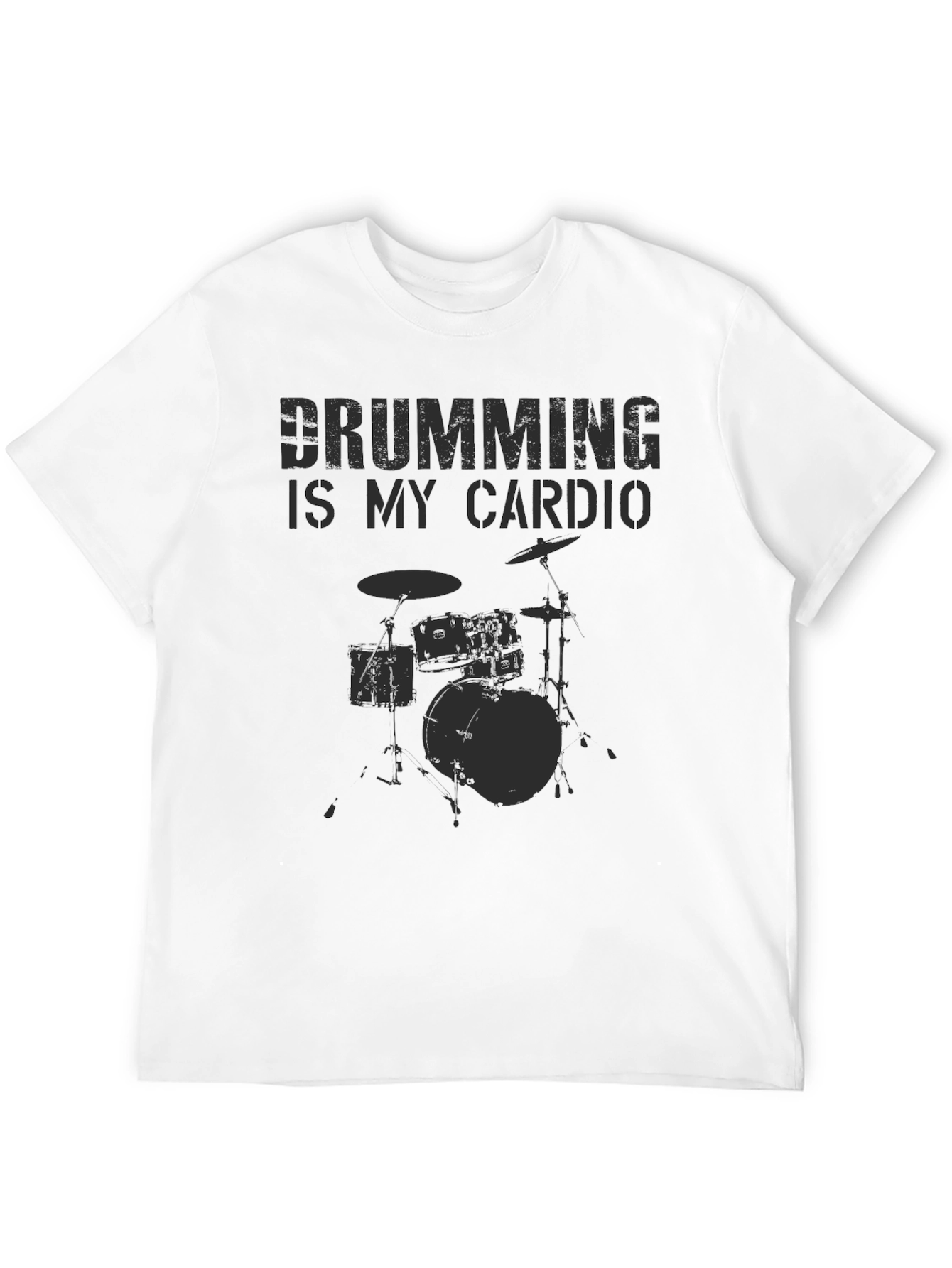 Drumming is My Cardio Black T-Shirt