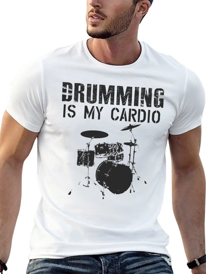 Drumming is My Cardio Black T-Shirt