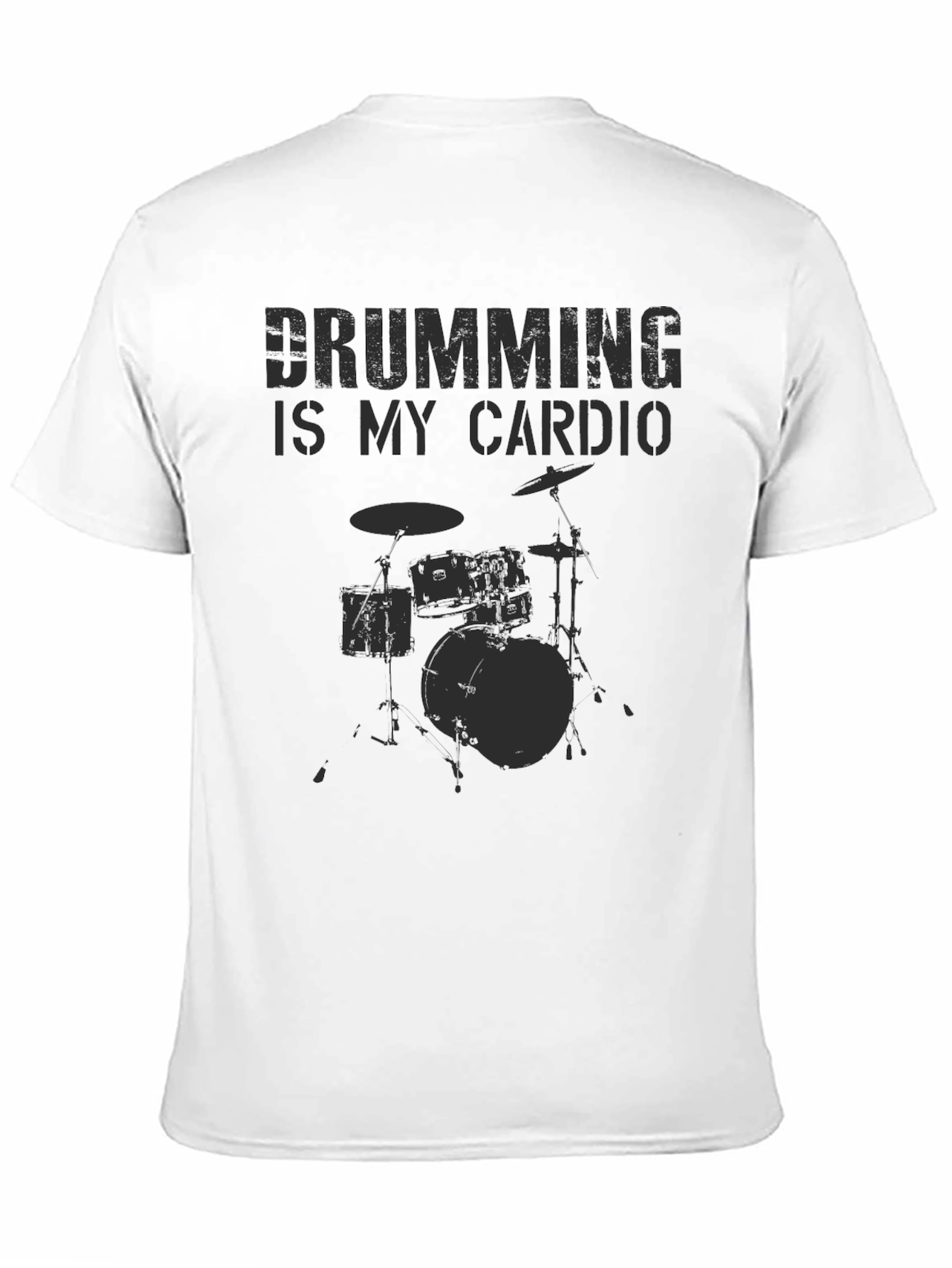 Drumming is My Cardio Black T-Shirt